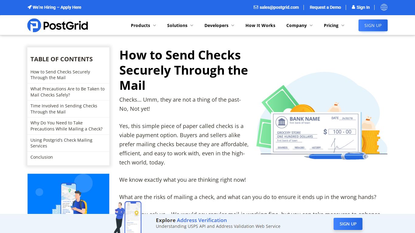 Safest Way to Send a Check Through the Mail - PostGrid